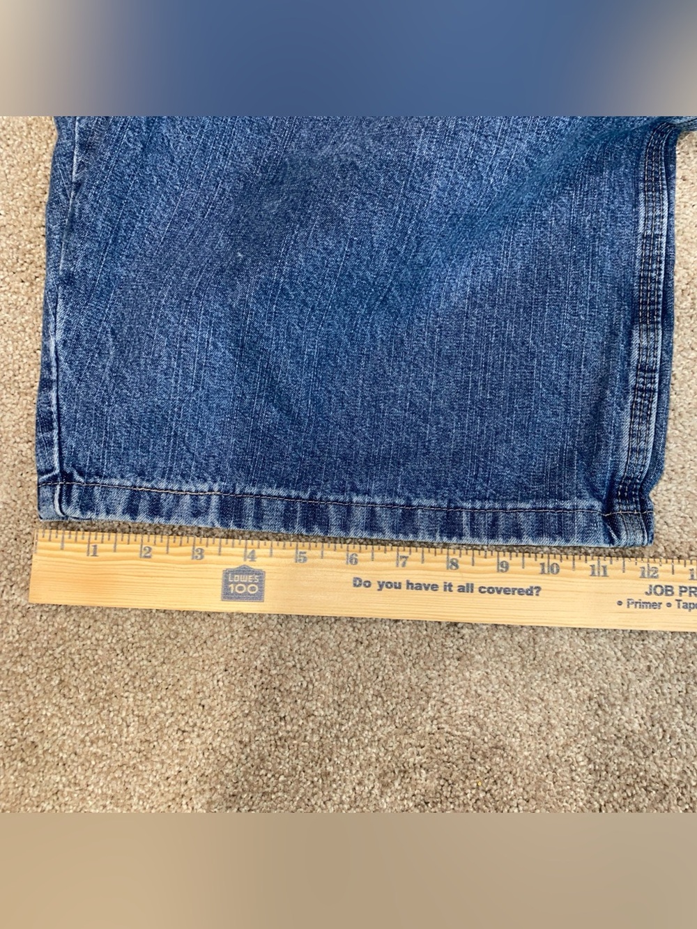 Wrangler Carpenter Denim Jorts Men’s Size 38 Summer Jean Shorts Faded - Picture 8 of 8